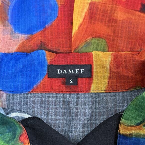 Damee Women’s Jacket S Multicolor Abstract Print Button Front Long Sleeve - Picture 6 of 8